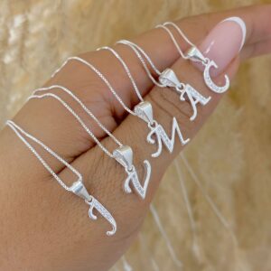 cadena 45cm + dije letra