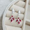aretes hoja verde y rojo - Image 2