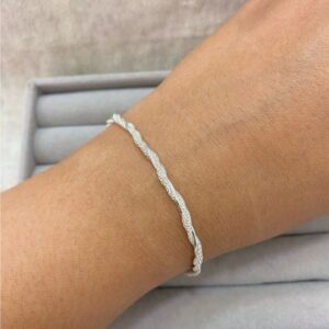pulsera lazo diamantada 18cm