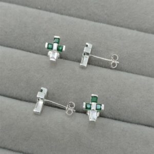 topo cruz mitad verde mitad cristal