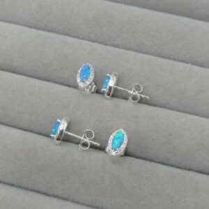 topo ovalo azul