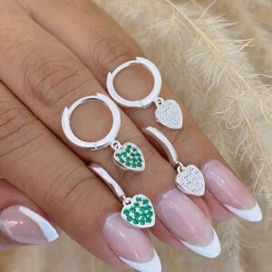 candonga clic corazón cristal -verde 1.2cms