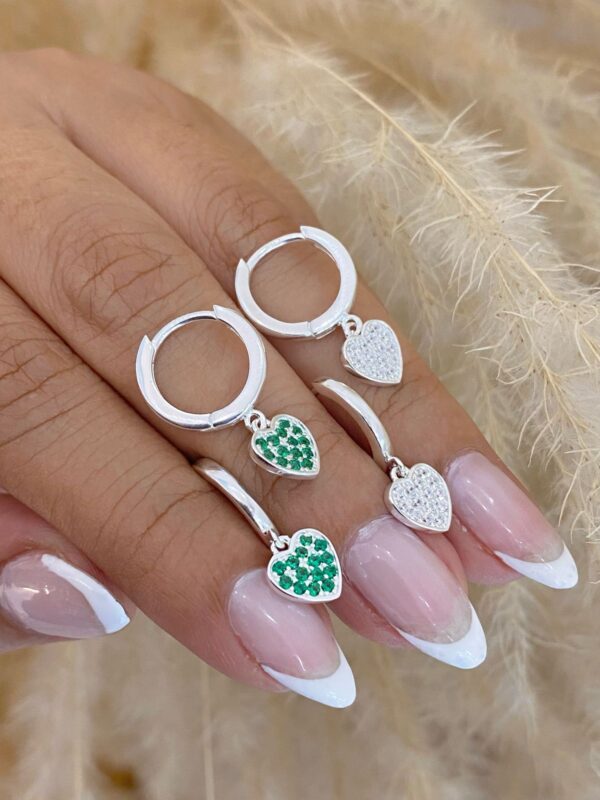 candonga clic corazón cristal -verde 1.2cms