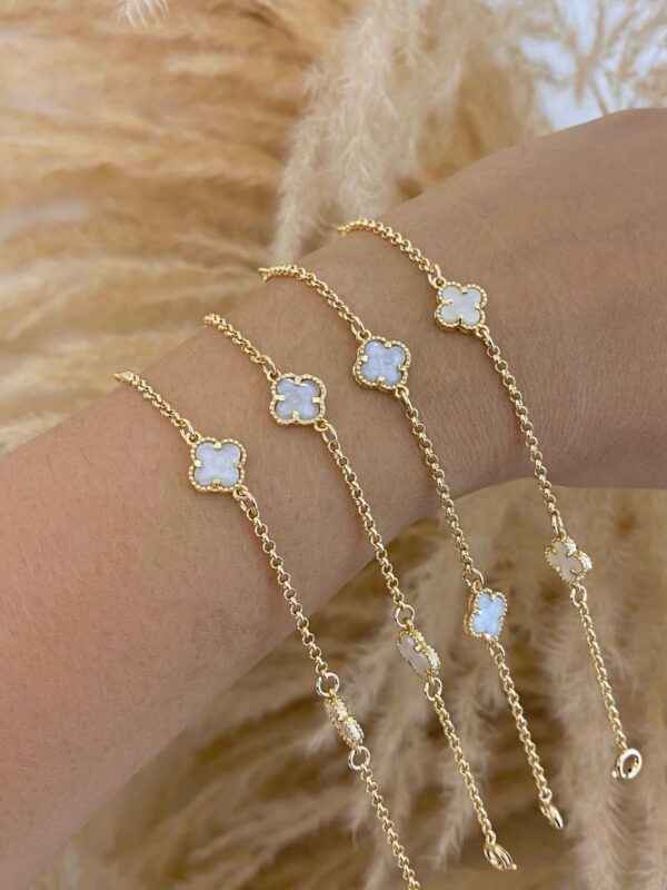 pulsera van cleef blanco nácar 18,5cm