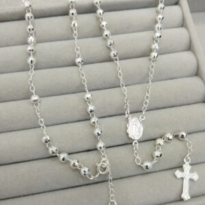 Rosario 60cm balín diamantado 5mm Guadalupe