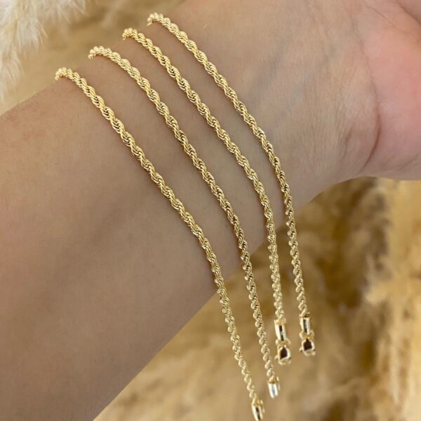pulsera lazo 2mm -18cms
