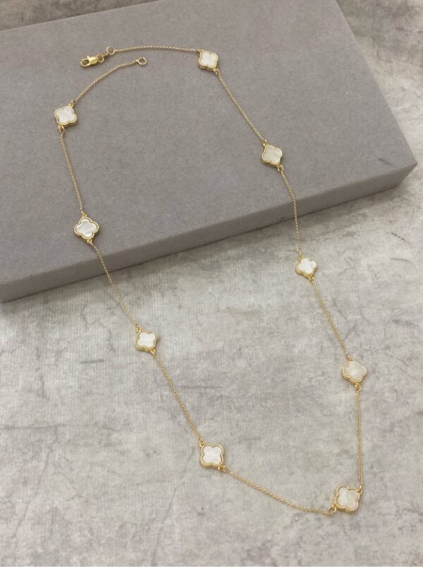 cadena van cleef 60cm blanco