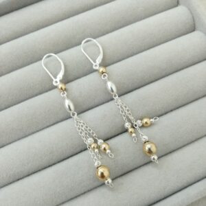 arete dorado plata 6cm