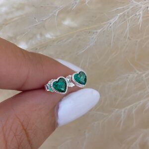 topo corazón verde 5mm