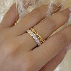 Anillo doble banca gucci ajustable