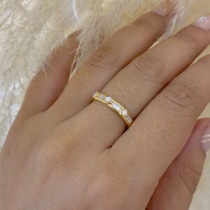 anillo tennis trebol blanco ajustable