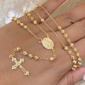 rosario milagrosa balin diamantado 65cm-4mm