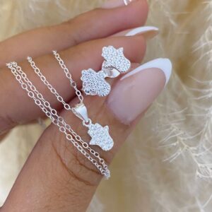 Set mano hamsa cristal