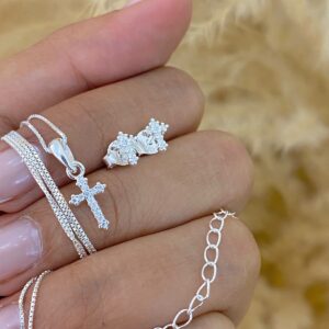 set cruz cristal circon 47cm con ext