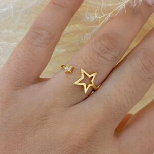 anillo ajustable estrella
