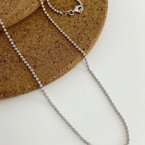 cadena rodinada militar diamantada balin 2mm-50cm