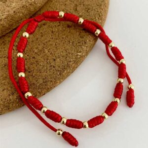 Tobillera tejida nudo franciscano