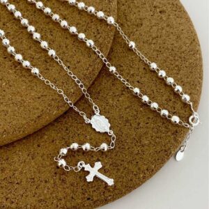 rosario 60cms balin diamantado 5mm Guadalupe