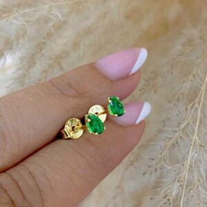 Topos gota 5mm circón verde o Cristal
