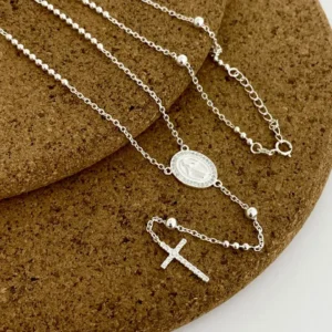 Rosario Milagrosa balin diamantado 45cm - 3mm